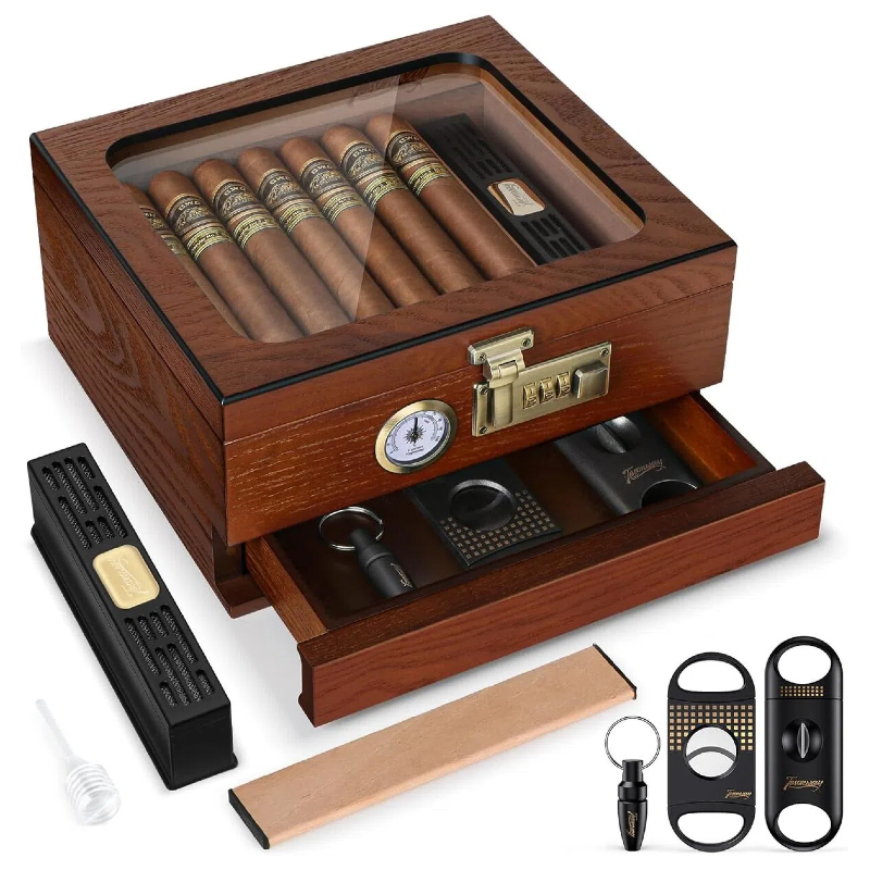 Home Fragrance Maple Walnut - Humidor na cygara, drewniany humidor z